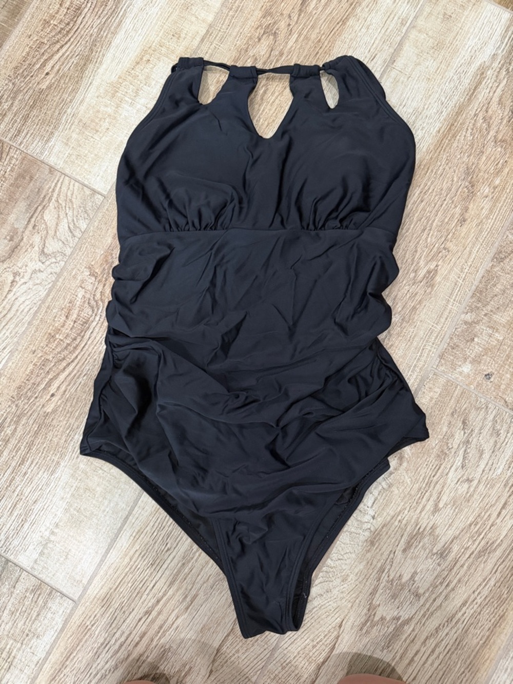Cupshe Black Rouched One Piece Swimsuit